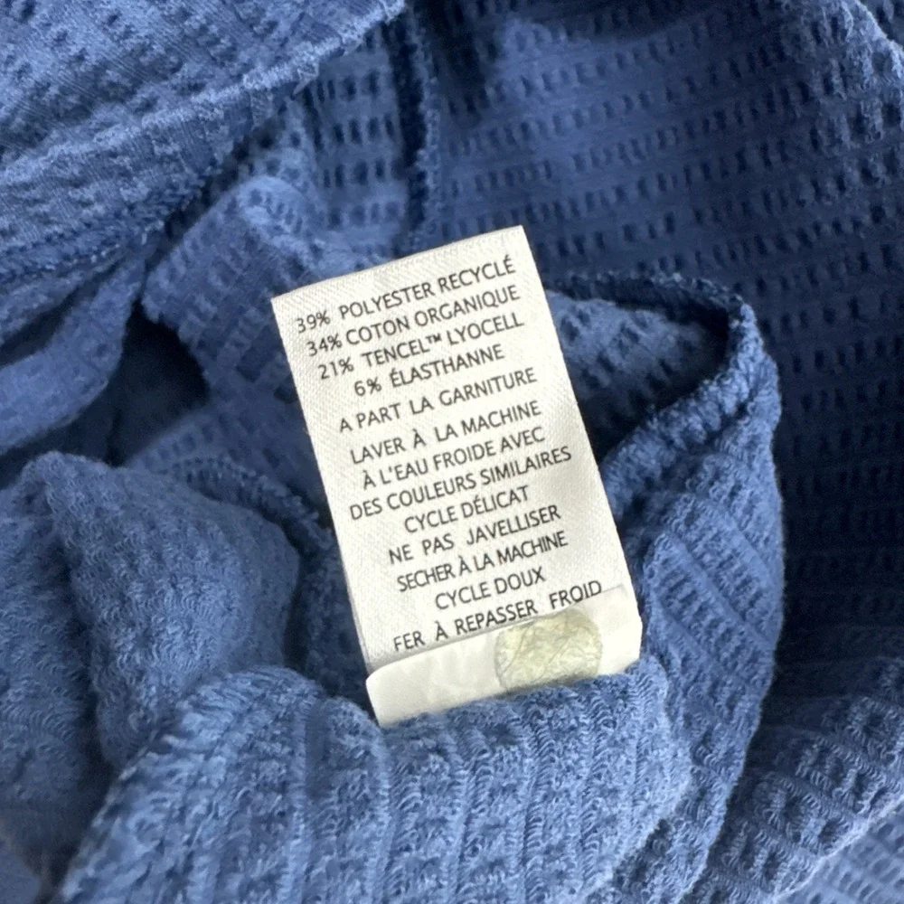 Toad & Co Chaka Skirt Blue Ribbed Knit A-Line Pull On Size L Travel Boho Casual - Picture 10 of 10